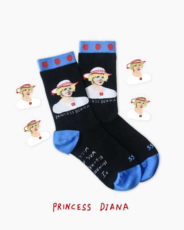 Princess Diana- Crew Socks Medium