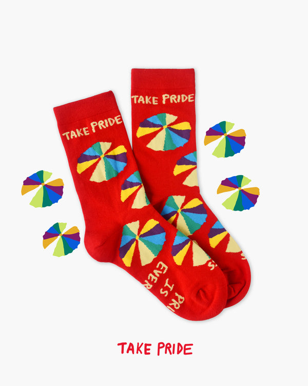 Take Pride red-Crew Socks Medium