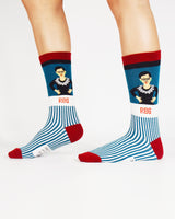 RBG Blue Striped Crew Socks