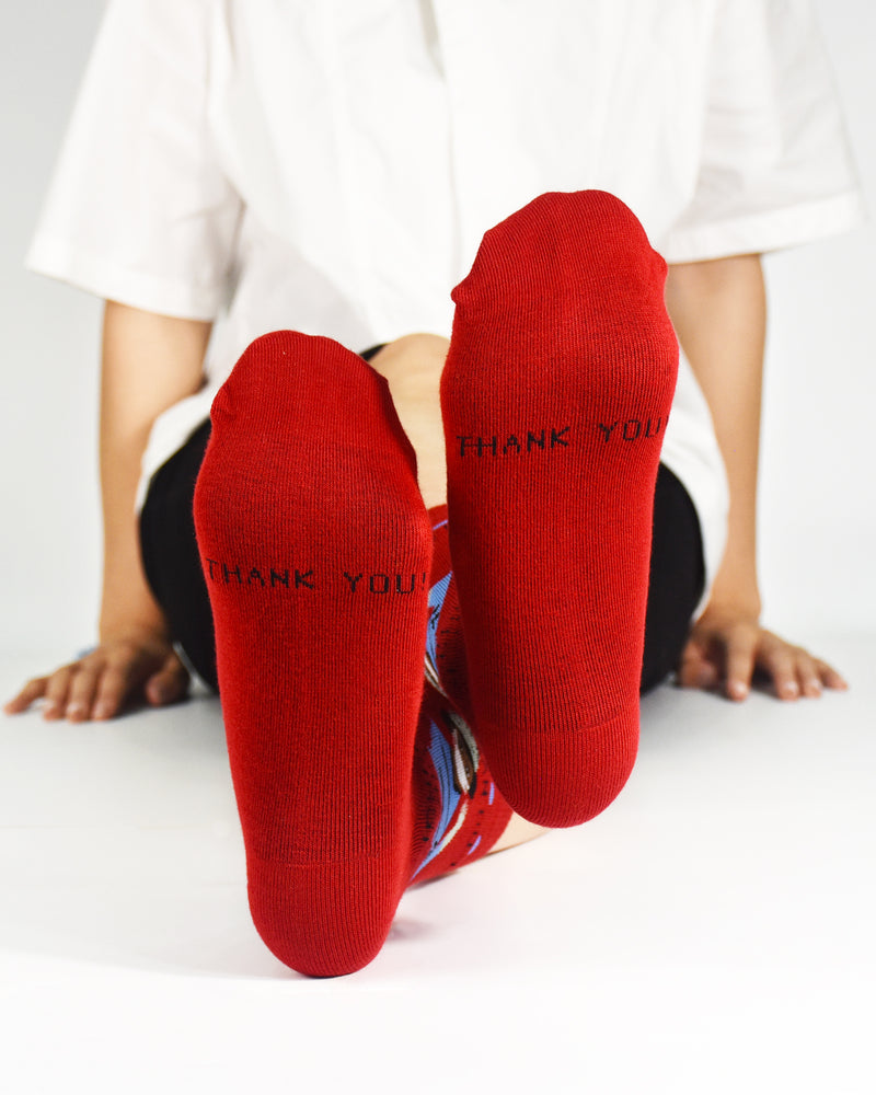 Nurses Red Ankle Socks