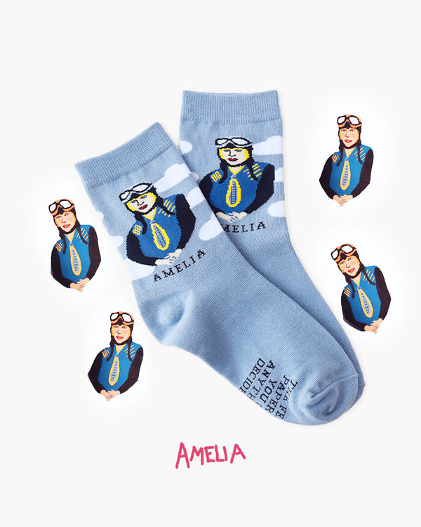 Amelia Earhart Ankle Socks