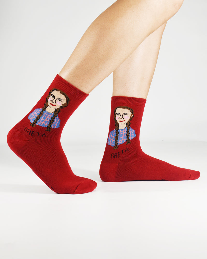 Greta Red Ankle Sock