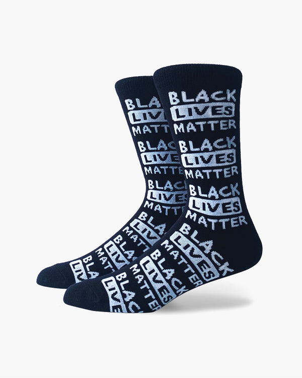 Black Lives Matter Crew Socks Large