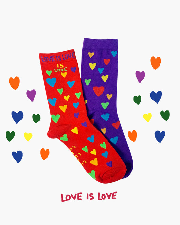 Love is Love & Pride Crew Socks Large