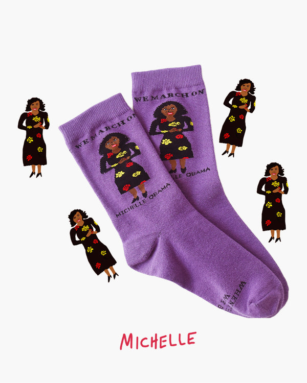 Michelle Obama Crew Socks