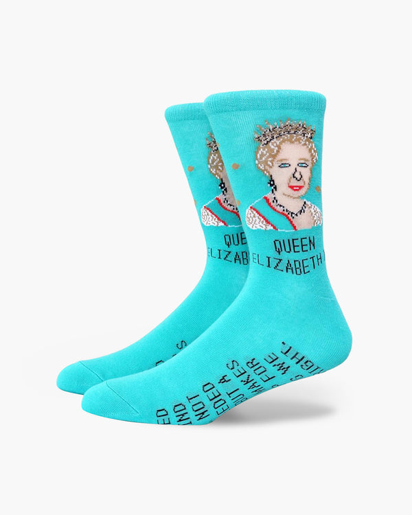 Queen Elizabeth 11 Old And Young Ankle Socks
