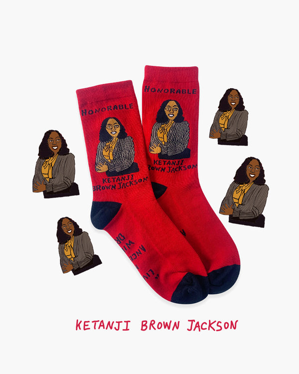 Ketanji Brown Jackson Red Crew Socks ADULT