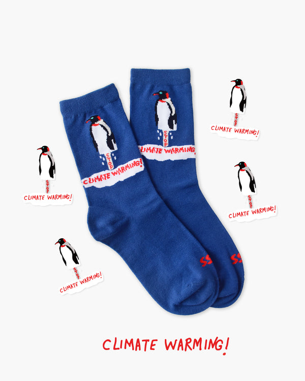 Climate Warming Crew Socks Medium