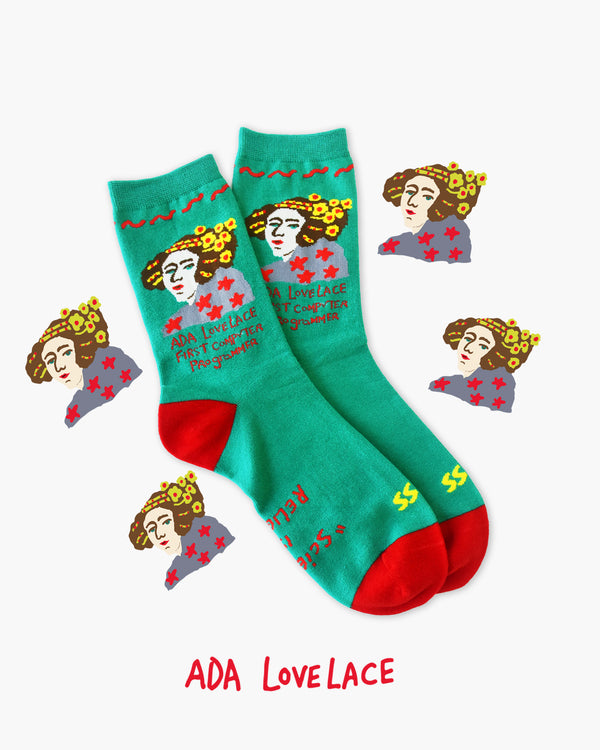 Ada Lovelace Crew Socks Medium