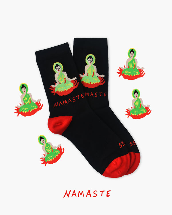 Namasta Crew Socks Medium