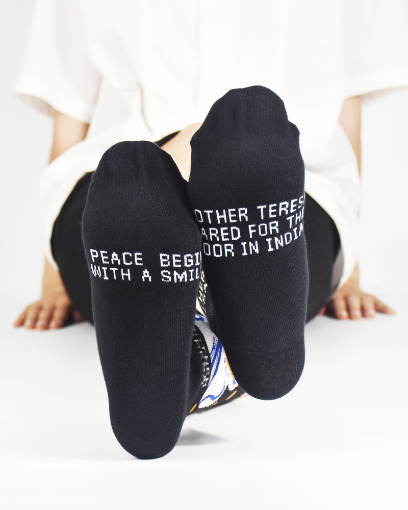 Mother Teresa Crew Socks Medium