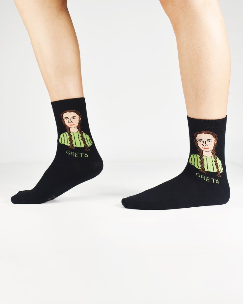 Greta Black Ankle Socks