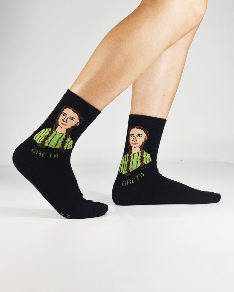 Greta Black Ankle Socks