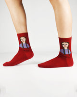 Greta Red Ankle Sock