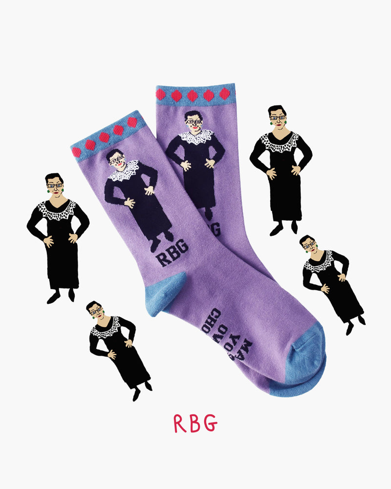 RBG Lavender Crew Socks