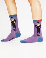 RBG Lavender Crew Socks