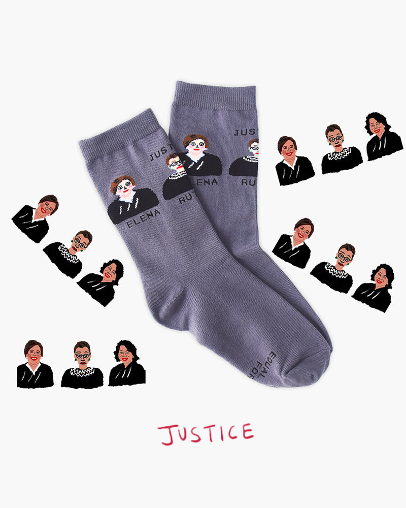 The Supremes (RBG, Kagan, Sotomayor) Crew Socks