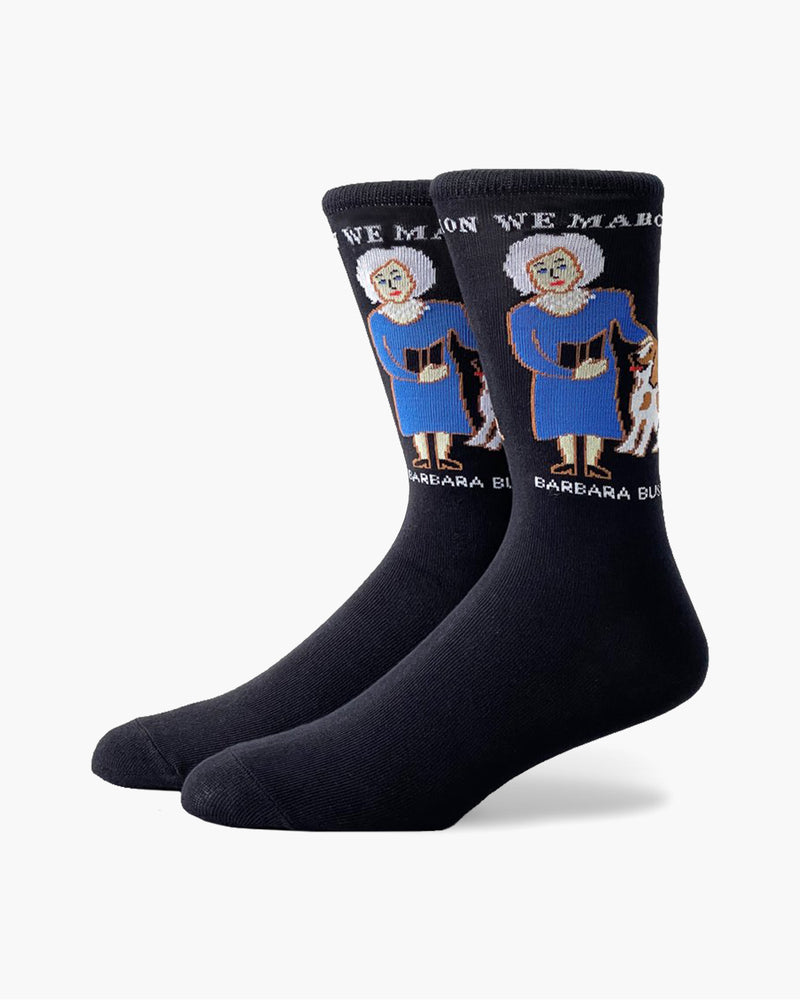 Barbara Bush Crew Socks