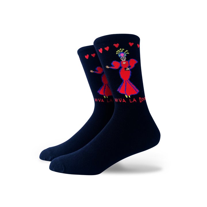 Viva La Diva Crew Socks Large