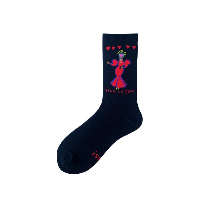 Viva La Diva Crew Socks Large