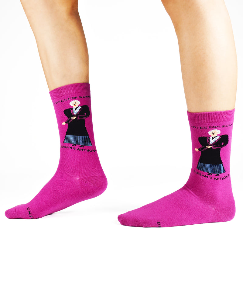 Susan B. Anthony Crew Socks