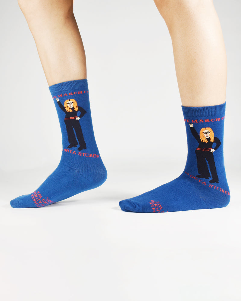 Gloria Steinem Crew Socks