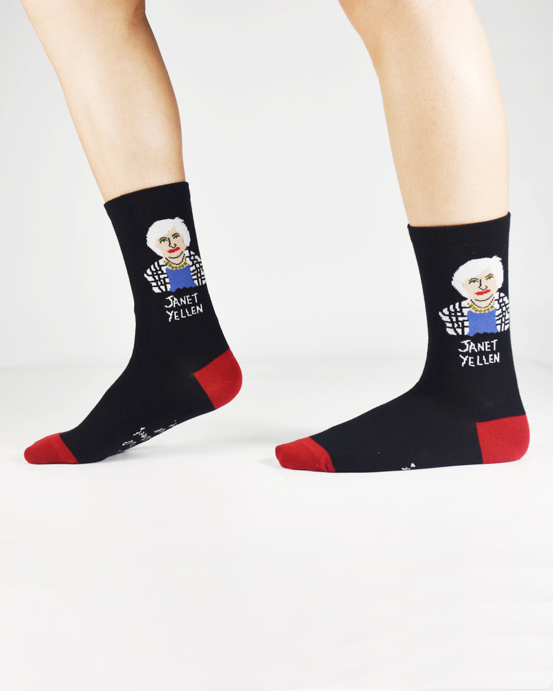 Janet Yellen Crew Socks