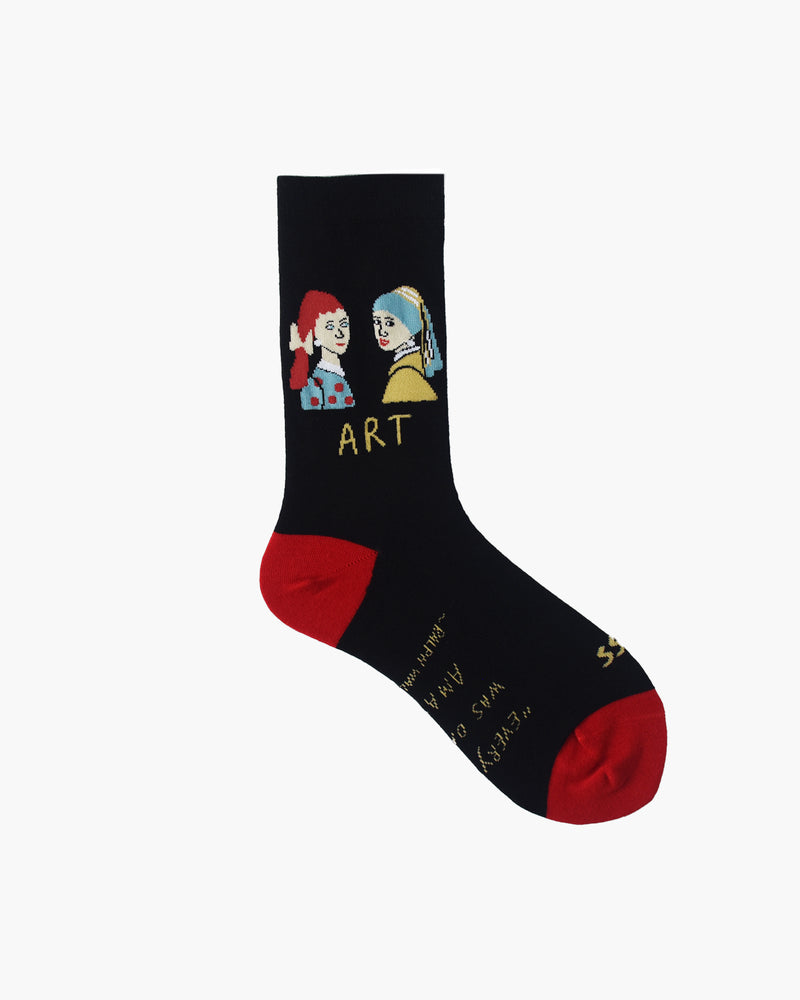 Girl With A Pearl Earring Crew Socks