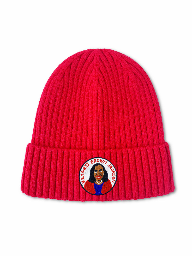 KBJ Red Ribbing Beanies