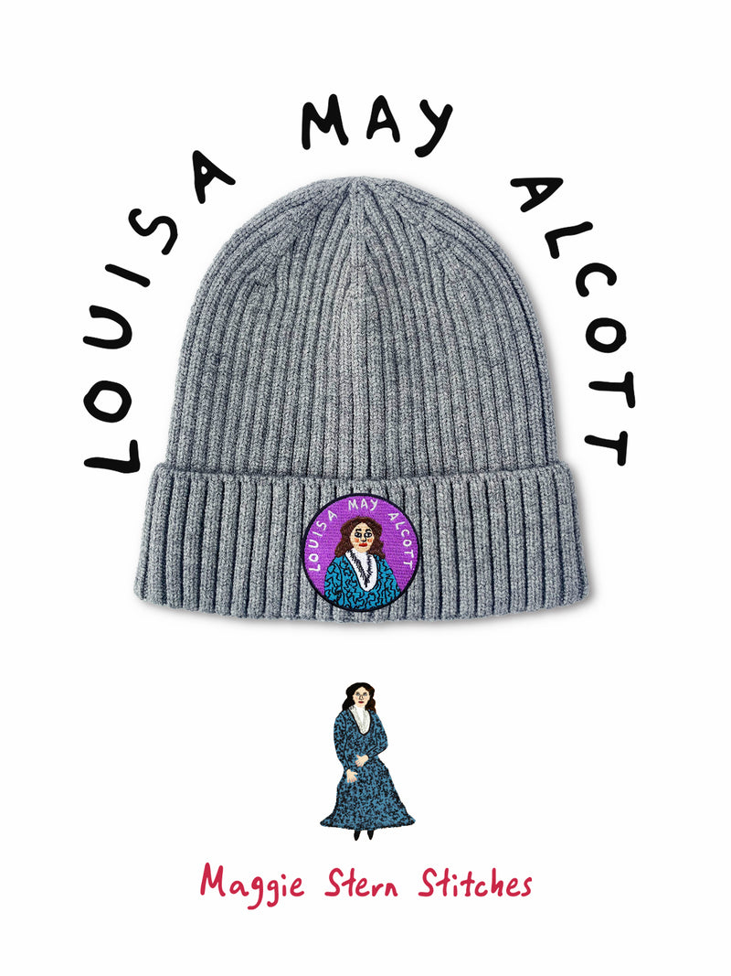 Louisa May Alcott Grey Ribbing Beanies