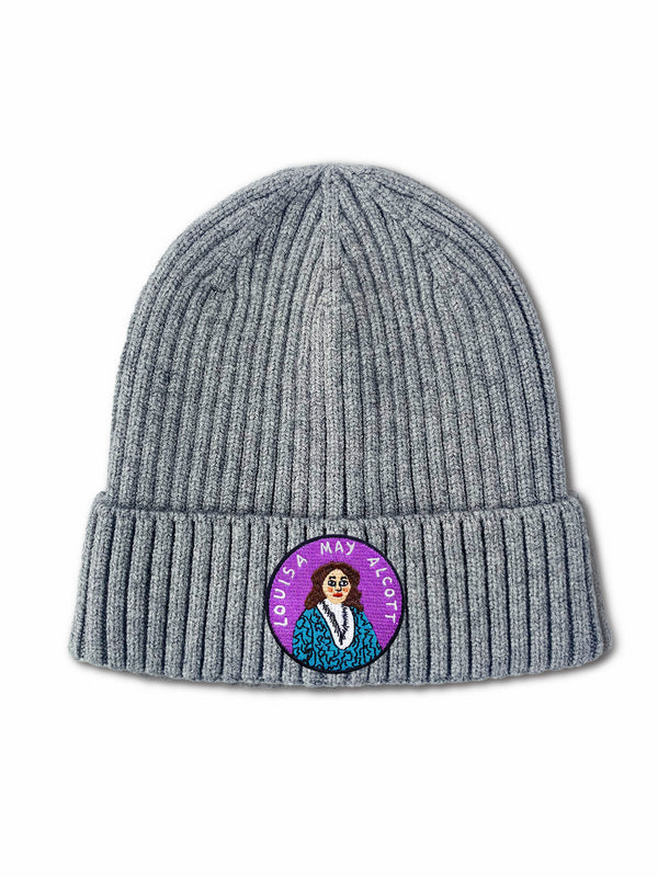 Louisa May Alcott Grey Ribbing Beanies