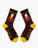 Pema Chödrön Brown Crew Socks