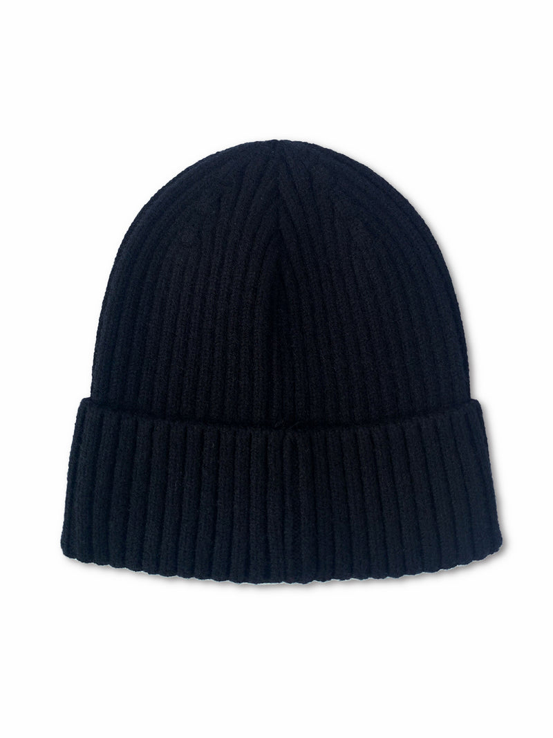 Bernie Black Ribbing Beanies